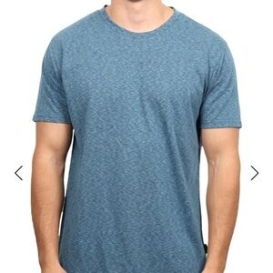 DIKOTOMY Basic Creweck Teal Black Shirt Size Large EUC #7997